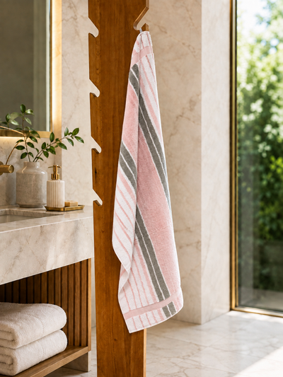 Asciugamano MAXI Cotone Americano Tinto Filo Bagno Moreali Tessile Casa