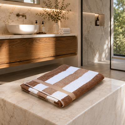 Asciugamano MAXI Cotone Americano Tinto Filo Bagno Moreali Tessile Casa