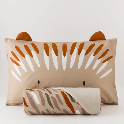 Parure Copripiumino KIDS Percalle Stampato Ciuffi Letto Riviera Piazza e Mezzo Deserto