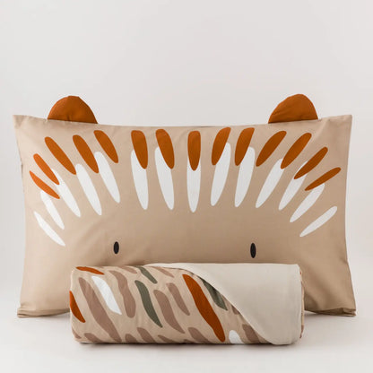 Parure Copripiumino KIDS Percalle Stampato Ciuffi Letto Riviera Piazza e Mezzo Deserto