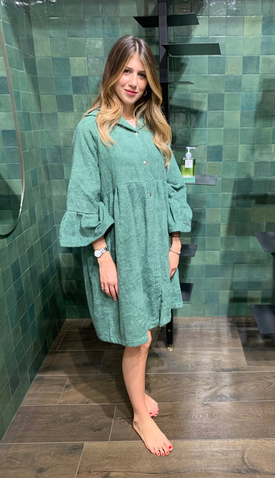 POPUP - Accappatoio FRAPPA Made in Italy Bagno Moreali Tessile Casa S Verde