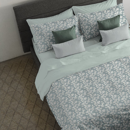 Parure Copripiumino Living 2335 Letto Cogal Matrimoniale Azzurro