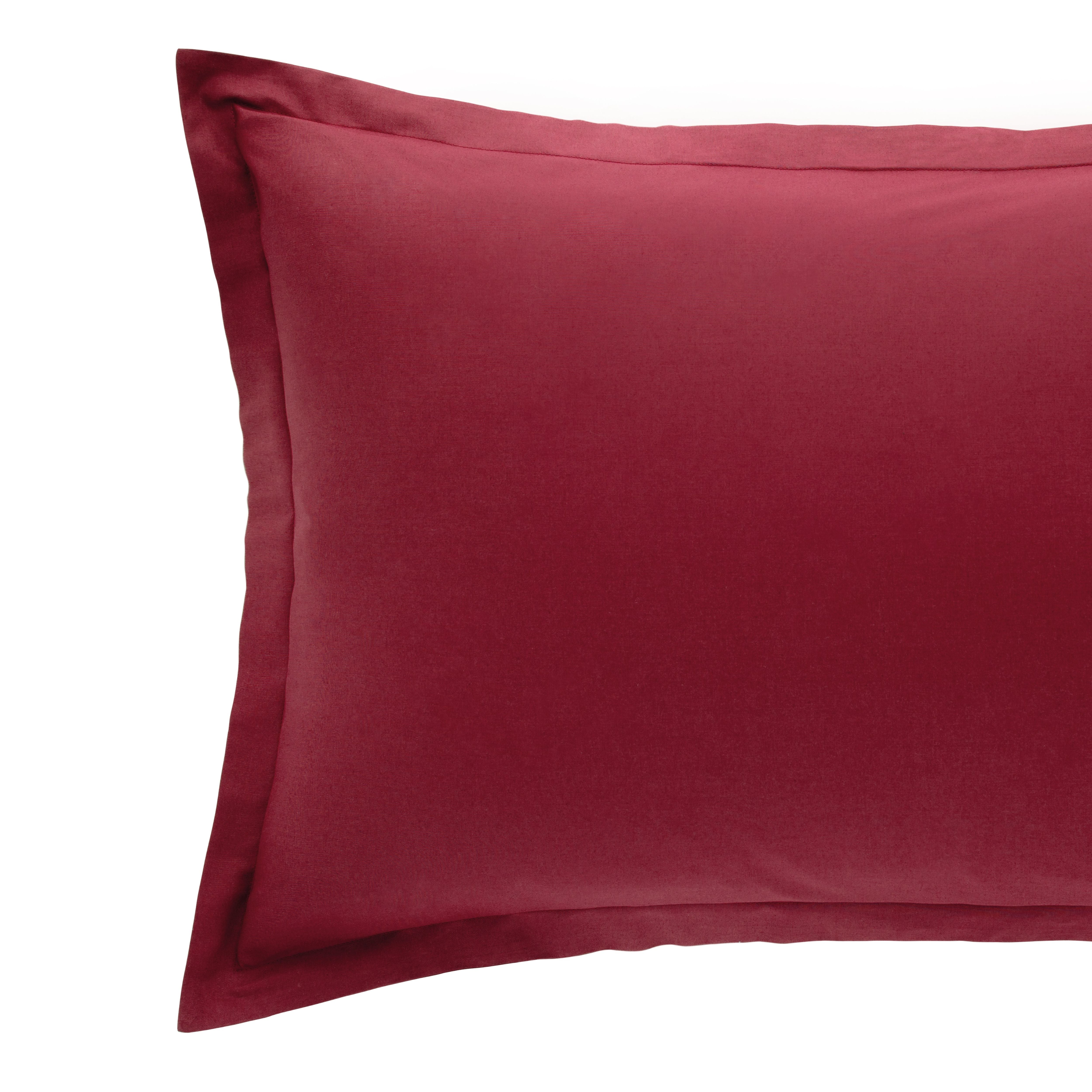 Coppia Federe Cotone MADAPOLAM Letto Riviera 50 x 80 Bordeaux