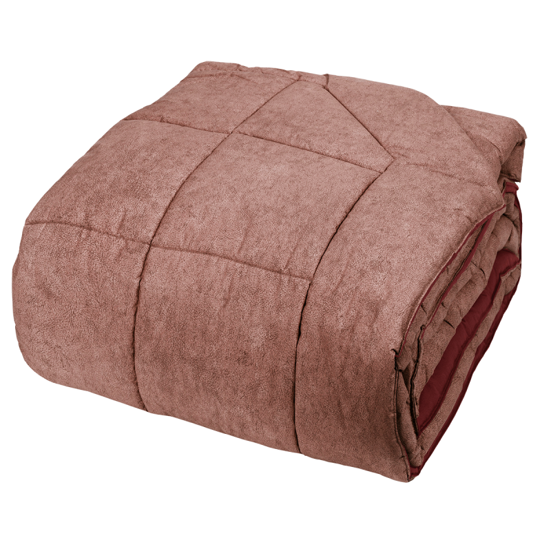 Trapunta Percalle Galuchat Letto Fazzini 270 x 270 Burgundy