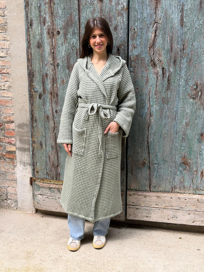 Accappatoio Garment Washed Unisex APE REGINA Bagno Moreali Tessile Casa S Verde