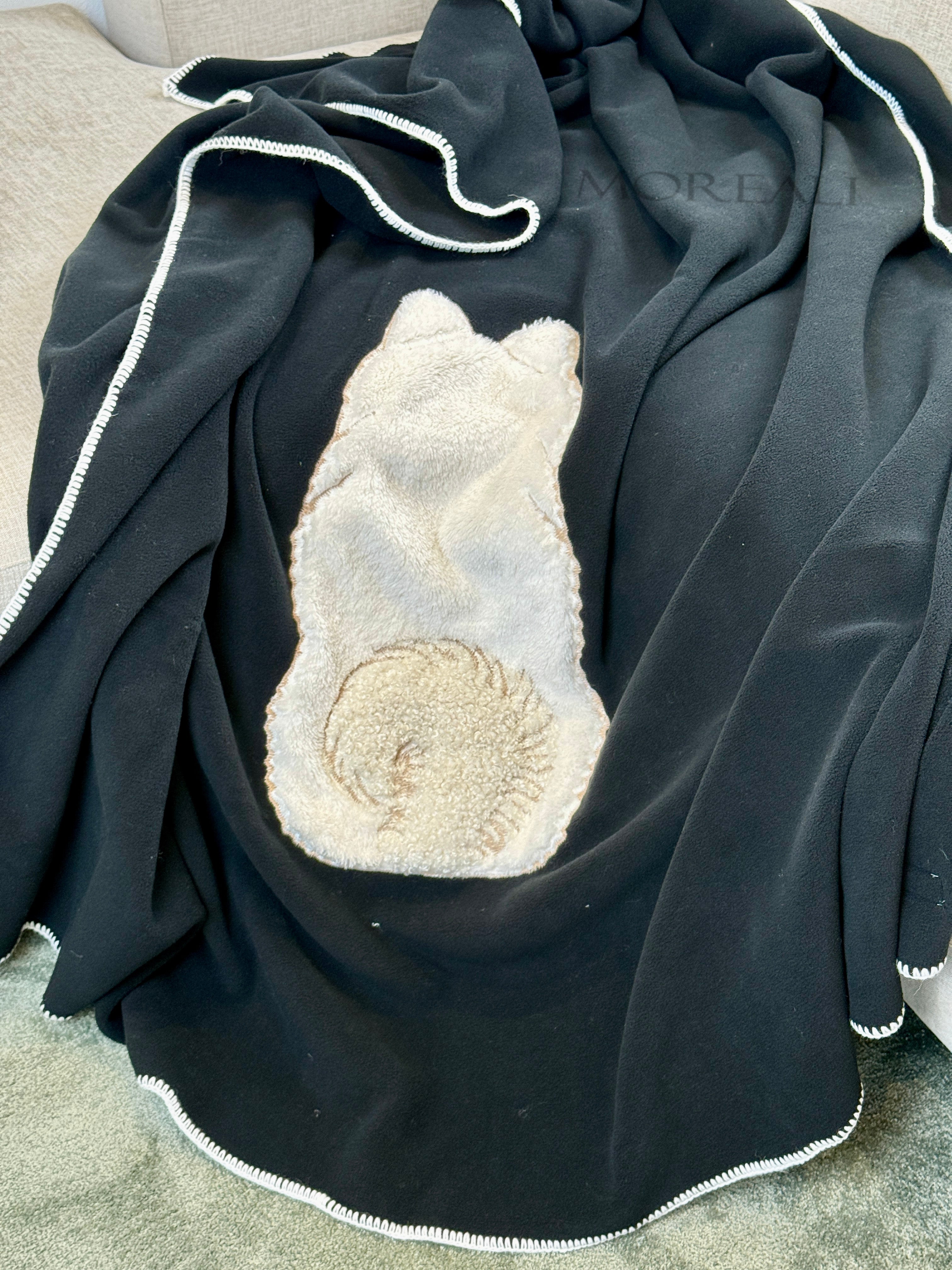 Plaid Pile Battuto Ricamato 'Volpino' Soggiorno Maryplaid