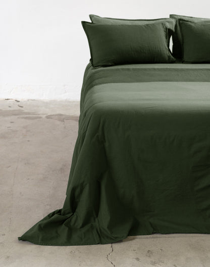 Parure Copripiumino No-Stiro Lino/Cotone NIRANO Letto Moreali Tessile Casa Matrimoniale Eden