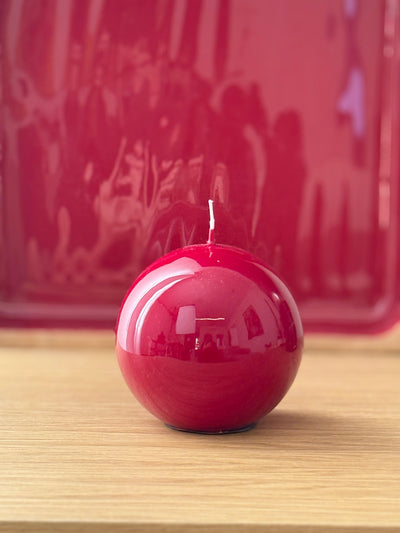 Candela Sfera Handmade in Italy Soggiorno Meloria 100 mm Bordeaux