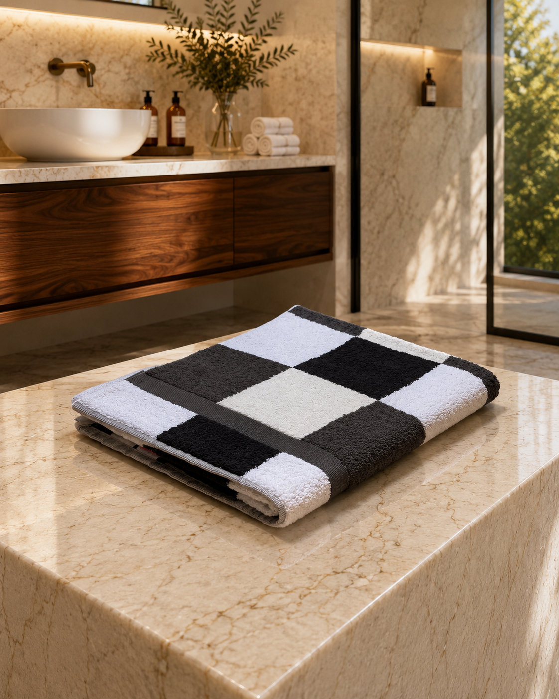 Asciugamano MAXI Cotone Americano Tinto Filo Bagno Moreali Tessile Casa