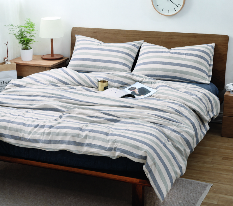 Parure Copripiumino Tinto Filo STRIPES Letto Ferrari Matrimoniale Tinto Filo