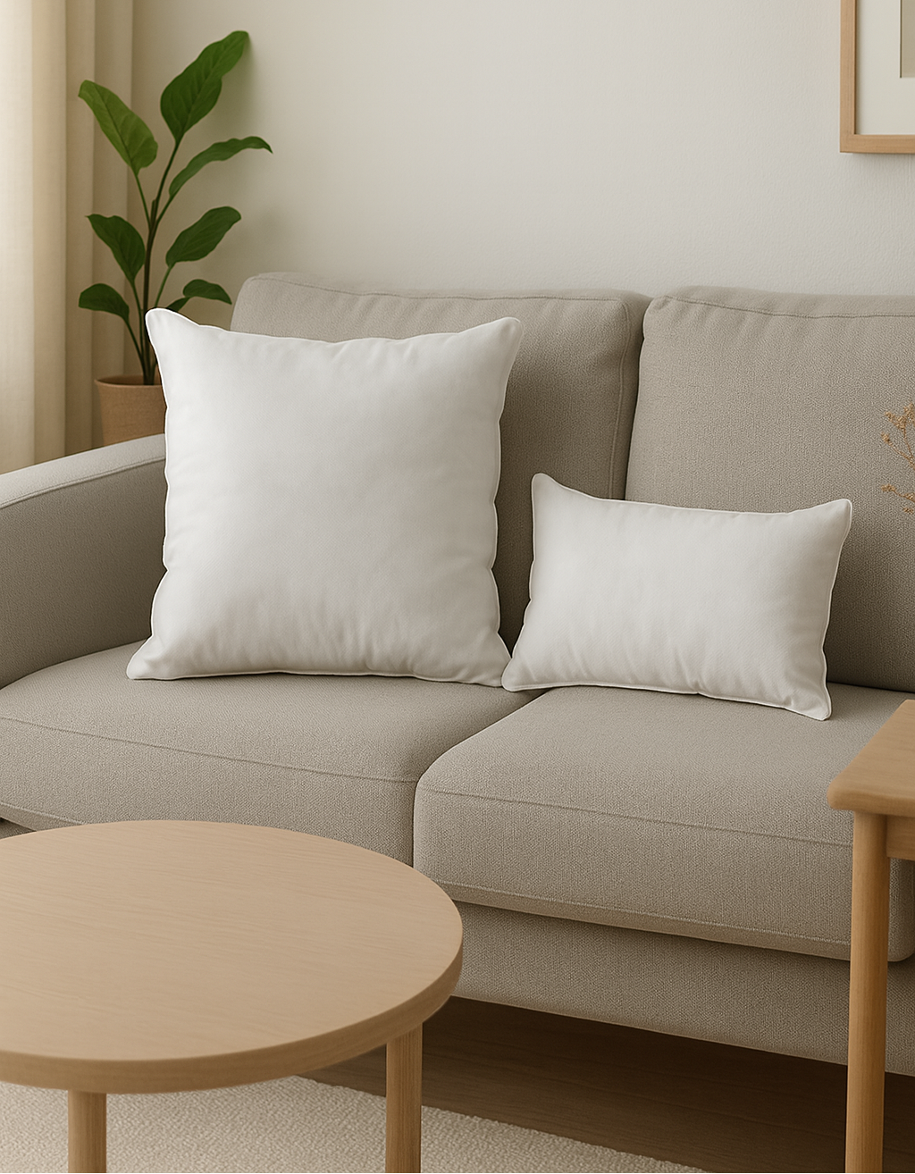 Interno Cuscino Arredo Fibra FIOCCO Soggiorno Moreali Tessile Casa 35 x 50 Bianco