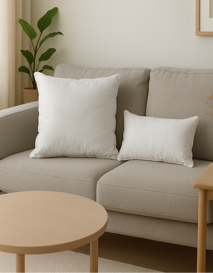 Interno Cuscino Arredo Fibra FIOCCO Soggiorno Moreali Tessile Casa 35 x 50 Bianco