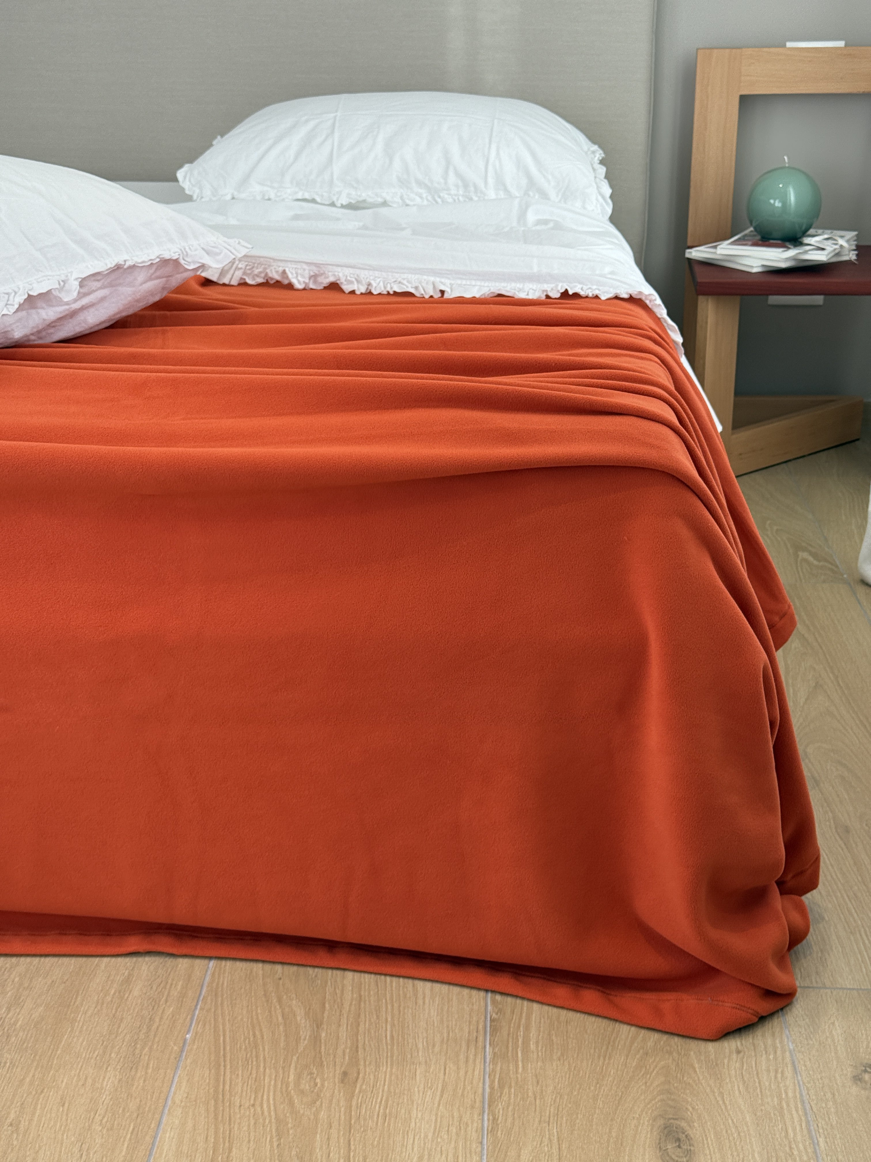 Coperta Pile Battuto ABBRACCIO Soggiorno Moreali Tessile Casa Matrimoniale 250 x 210 Coccio