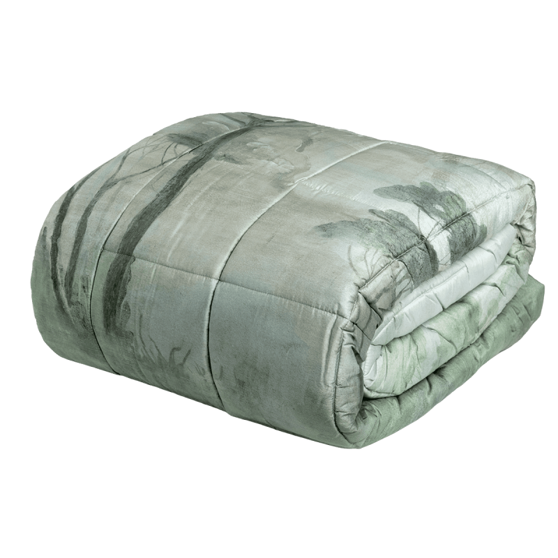 Trapunta Raso 300TC Nemora Letto Fazzini 270 x 270 Verde