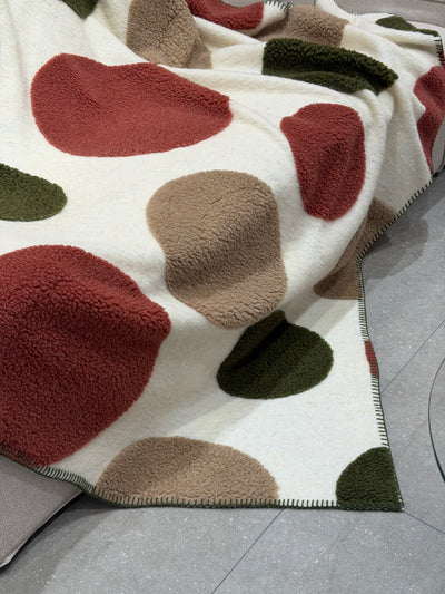 Plaid Lana Cotta Italiana BIG CIRCLES Soggiorno Moreali Tessile Casa