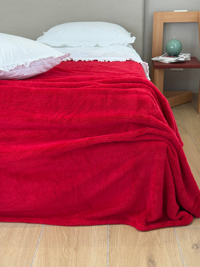 Coperta Extra Soft COCCOLA Soggiorno Moreali Tessile Casa Matrimoniale 250 x 210 Rosso
