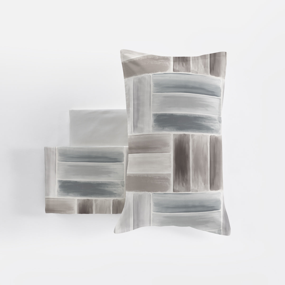 Completo Lenzuola Copriletto Raso 300TC Gabriel Letto Galizzi Matrimoniale Grigio Tempesta