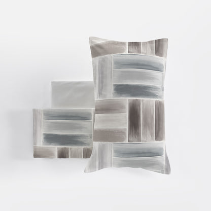 Completo Lenzuola Copriletto Raso 300TC Gabriel Letto Galizzi Matrimoniale Grigio Tempesta