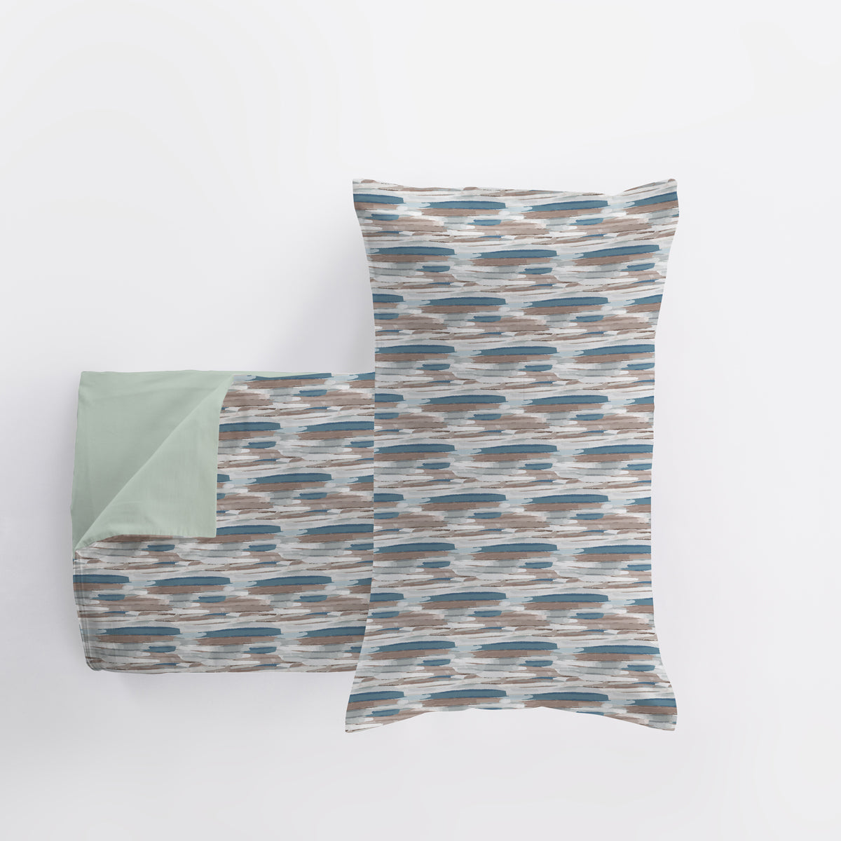 POPUP - Completo Lenzuola Caldo Cotone 2502 Letto Cogal Piazza e Mezzo Verde Cedro