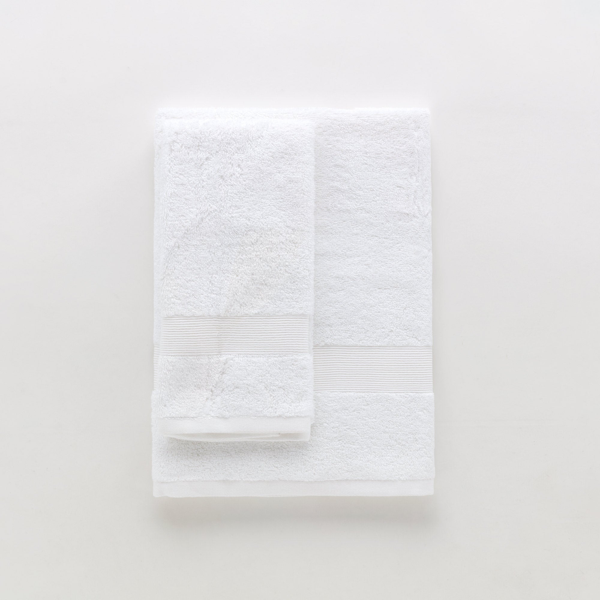 Set Asciugamani BORDURA Bagno Moreali Tessile Casa 60 x 110 / 40 x 60 Bianco