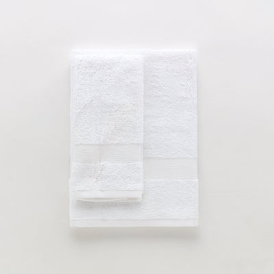 Set Asciugamani BORDURA Bagno Moreali Tessile Casa 60 x 110 / 40 x 60 Bianco