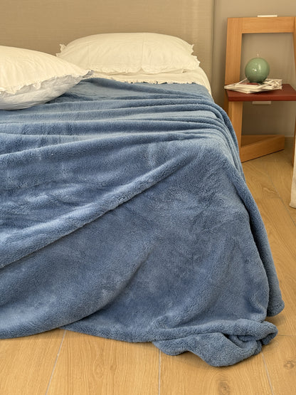 Coperta Extra Soft COCCOLA Soggiorno Moreali Tessile Casa Matrimoniale 250 x 210 Denim