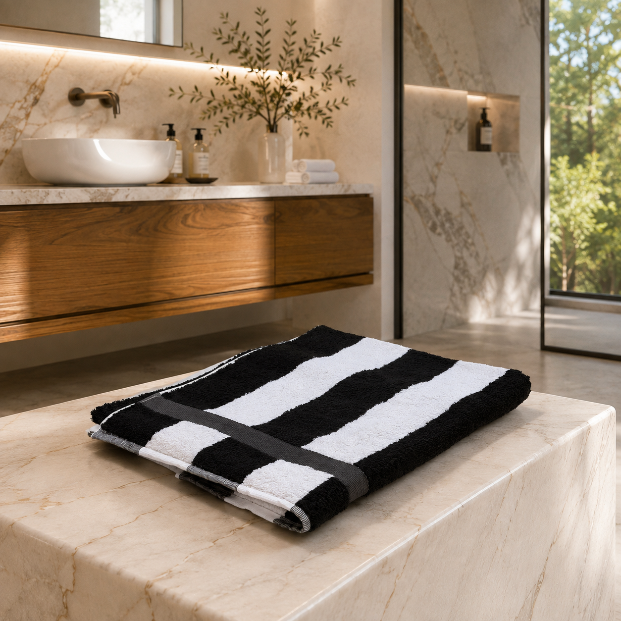 Asciugamano MAXI Cotone Americano Tinto Filo Bagno Moreali Tessile Casa