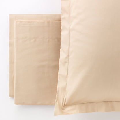 Completo Lenzuola Raso 300TC CHARME Letto Moreali Tessile Casa Matrimoniale Beige