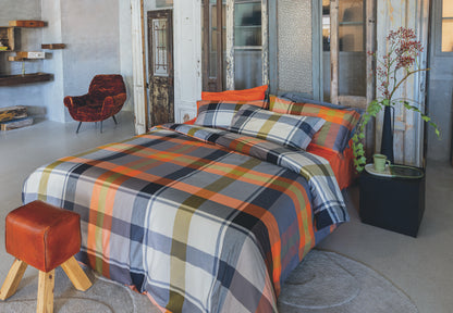 FINE SERIE Parure Copripiumino BOSSI Cliff Letto Bossi Matrimoniale Tinto Filo