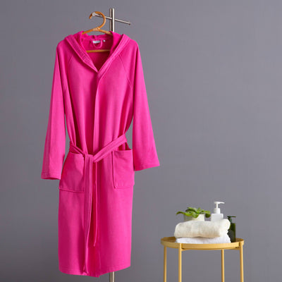 Accappatoio Unisex Microspugna WIMBLEDON Bagno Riviera S Fuxia