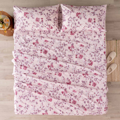 Completo Lenzuola Cotone Stampato Zoe Letto Riviera