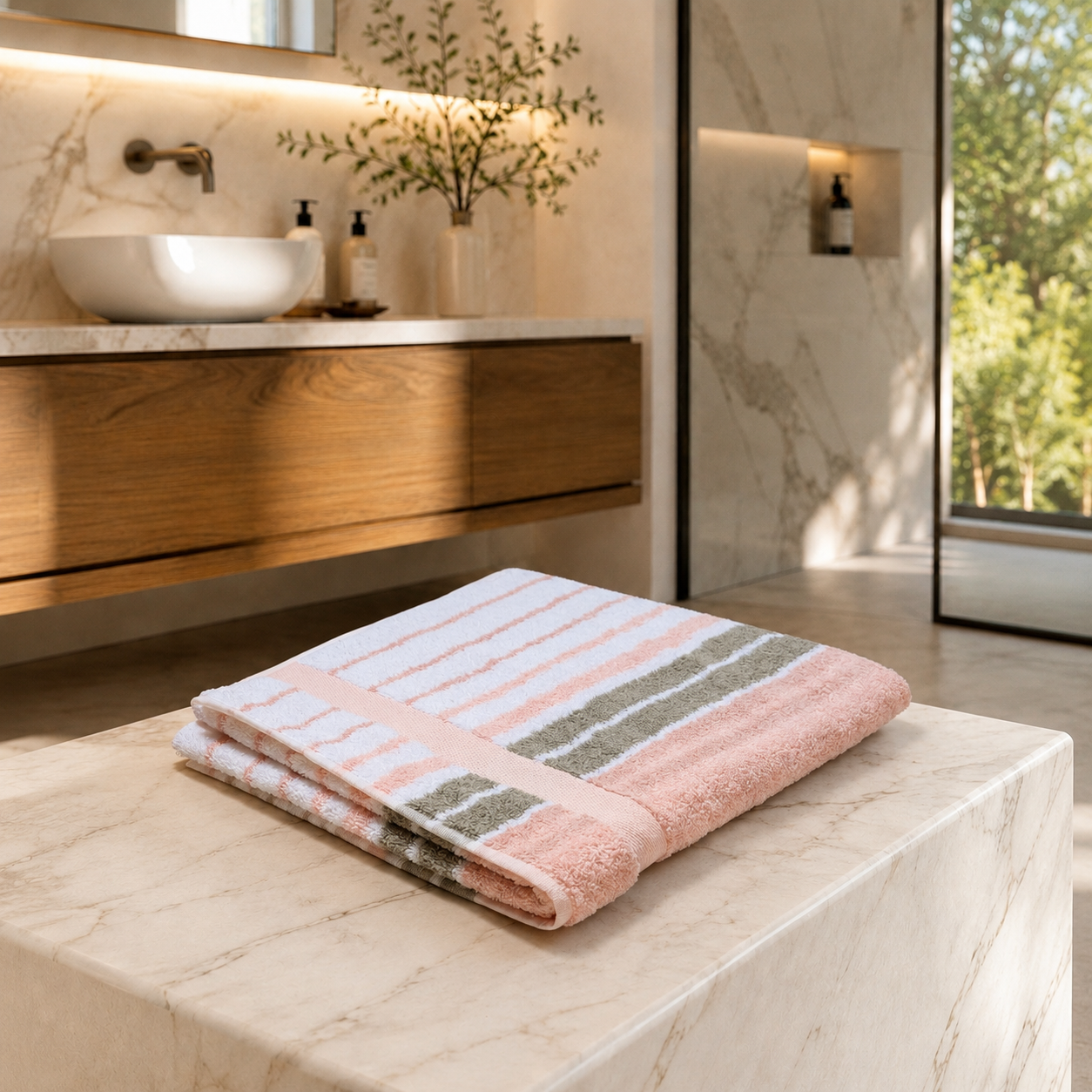 Asciugamano MAXI Cotone Americano Tinto Filo Bagno Moreali Tessile Casa
