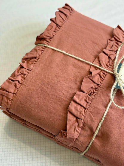 Parure Copripiumino No-Stiro DOPPIA FRAPPINA Letto Moreali Tessile Casa Matrimoniale Marrakech