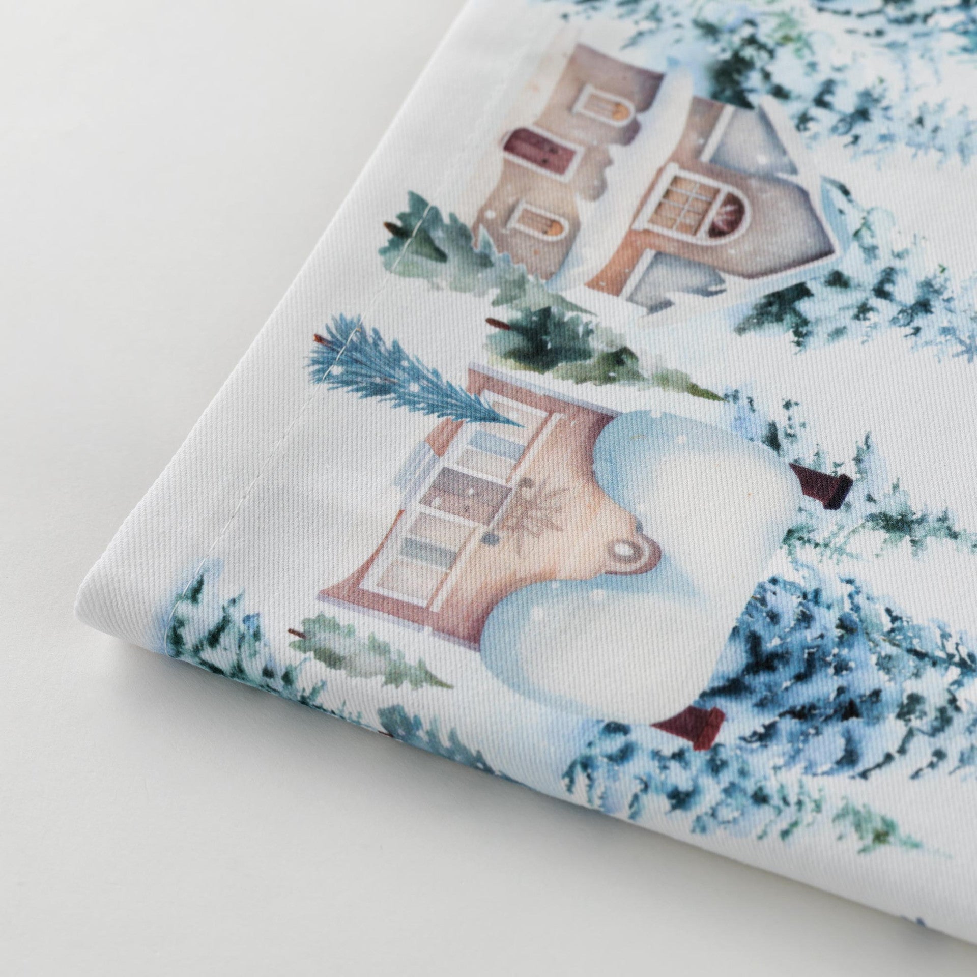 Runner / Centrotavola Twill Cotone Antimacchia WHITE CHRISTMAS