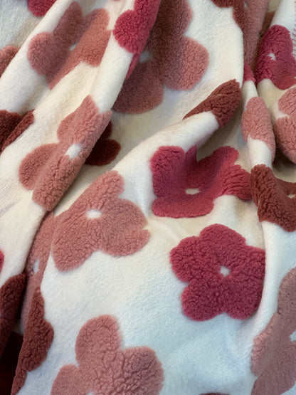 Plaid Lana Cotta Italiana POP ART FLOWERS Soggiorno Moreali Tessile Casa