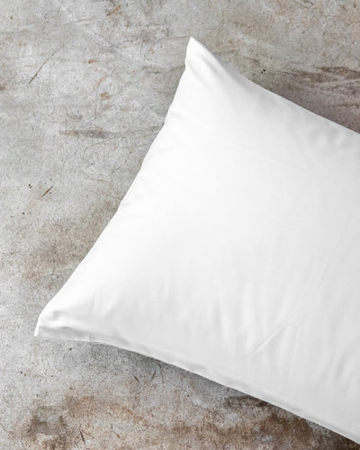 Federa Tinta Unita Raso di Cotone Letto Moreali Tessile Casa 52 x 82 cm Bianco