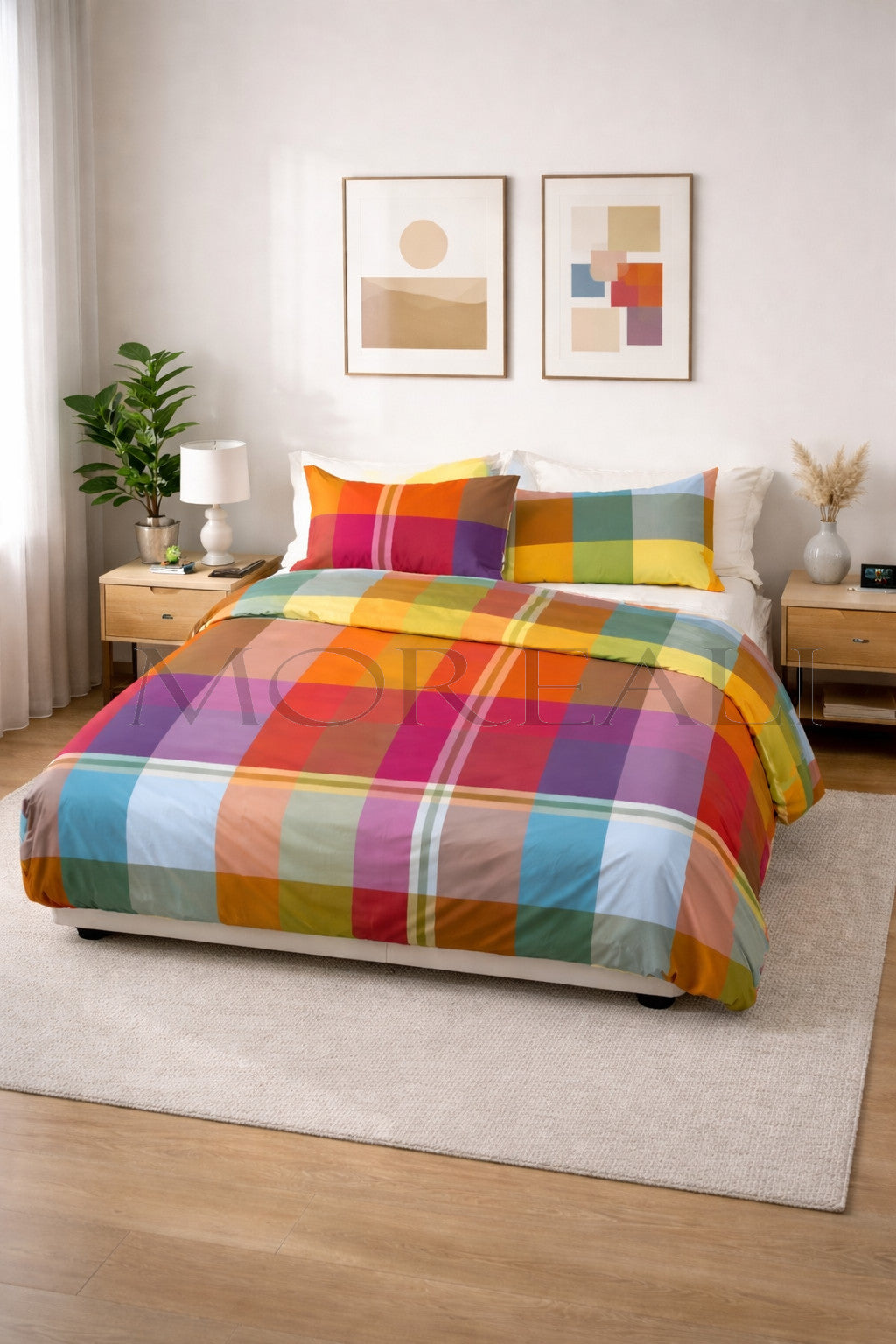 Parure Copripiumino BOSSI Parrot Letto Bossi Matrimoniale Tinto Filo