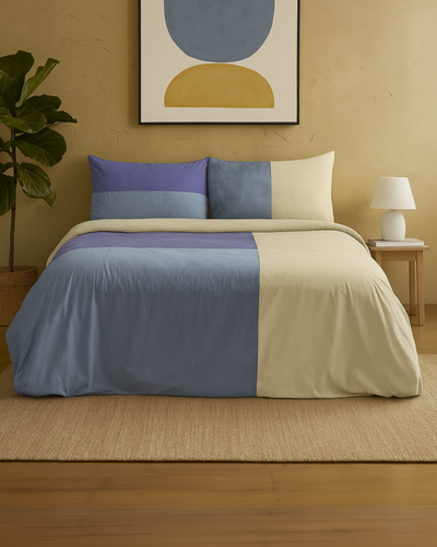 Parure Copripiumino No-Stiro PATCHWORK Letto Moreali Tessile Casa