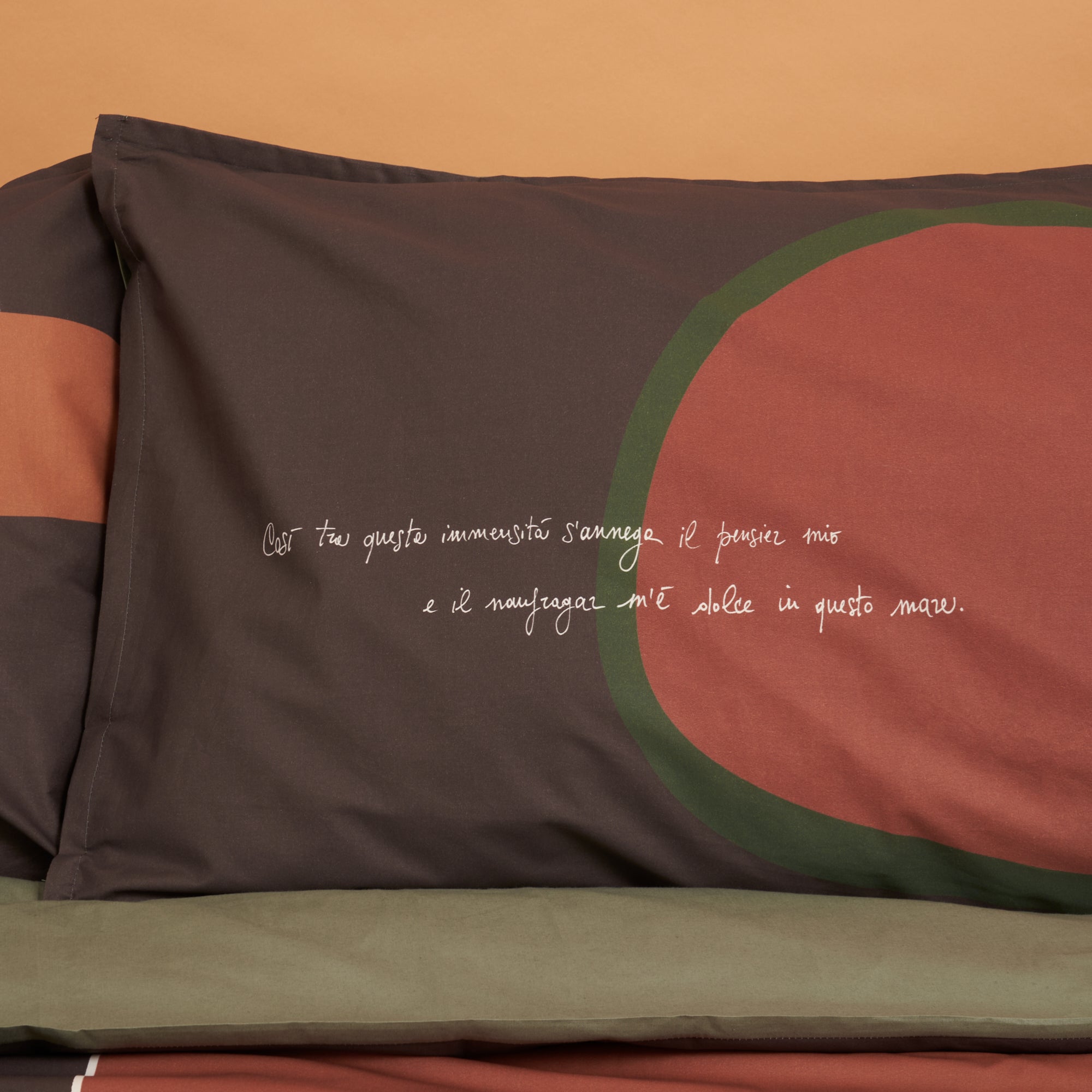 Parure Copripiumino Percalle Stampa Digitale INTRUSI D'AUTORE Letto Moreali Tessile Casa