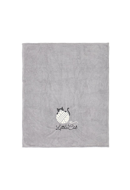 Plaid Pile Coccola Ricamato 'Little Cat' Soggiorno Maryplaid 150 x 180 Grigio
