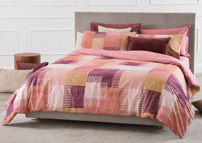 PARKER PARURE COPRIPIUMINO COTONE STAMPATO 2P Letto Riviera Matrimoniale Arancione Ruggine