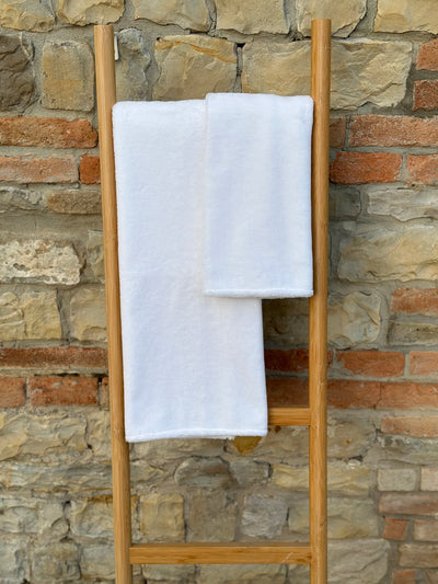 Set Asciugamani BAMBOO Made in Italy Bagno Moreali Tessile Casa 100 x 62 / 60 x 40 Bianco