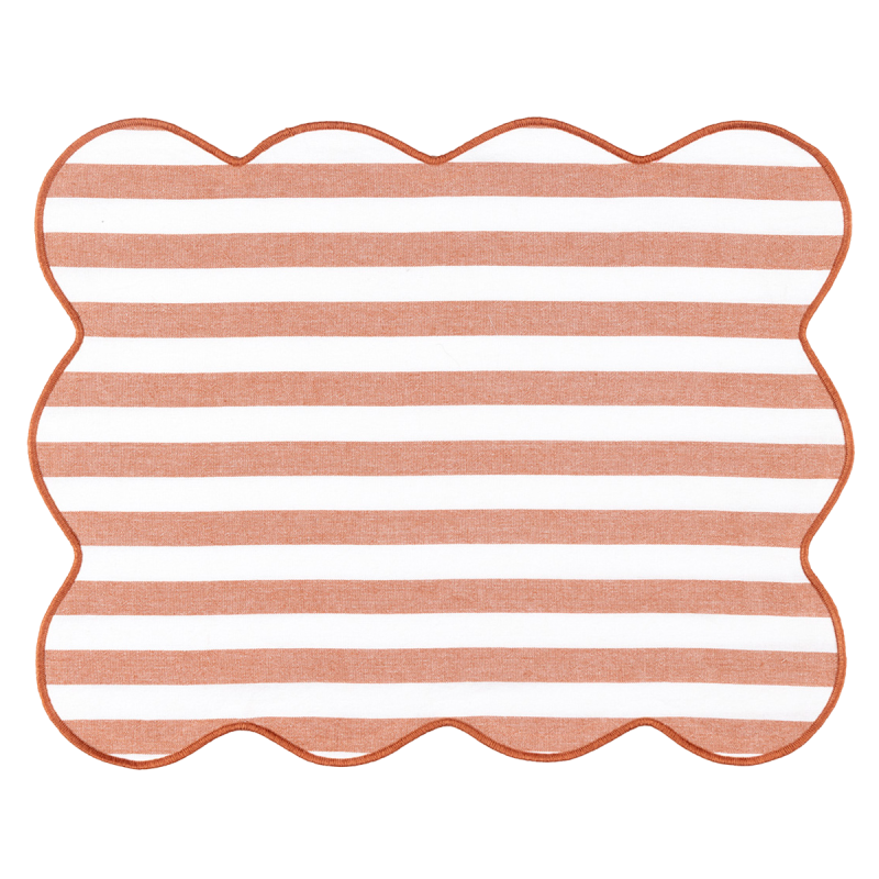 Set 2 Tovagliette EASY STRIPES Cucina Fazzini 35 x 45 Tan