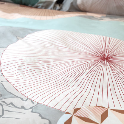 Completo Lenzuola Copriletto Flower Power 2532 Letto Cogal Matrimoniale Multicolor