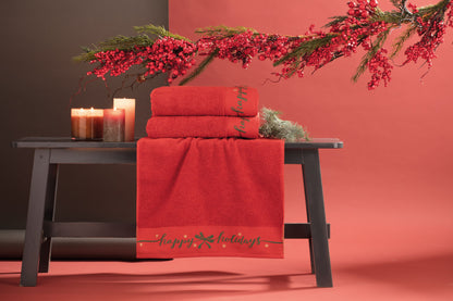 Set Asciugamani Jacquard HAPPY HOLIDAYS Bagno Riviera