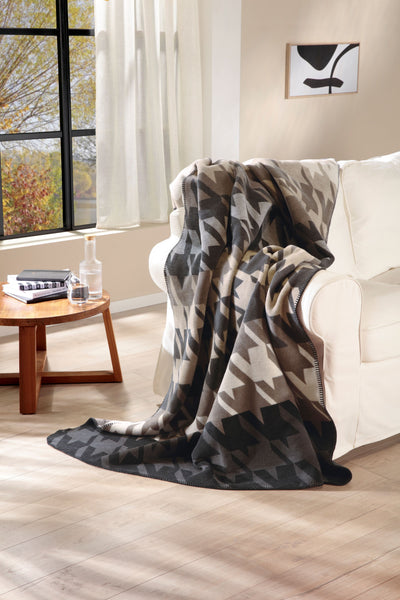 Plaid in Caldo Cotone HERITAGE Soggiorno Borbo 150 x 200 Naturale