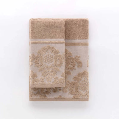 Set Asciugamani Jacquard SAVOY Bagno Riviera 60 x 110 / 40 x 60 Tortora