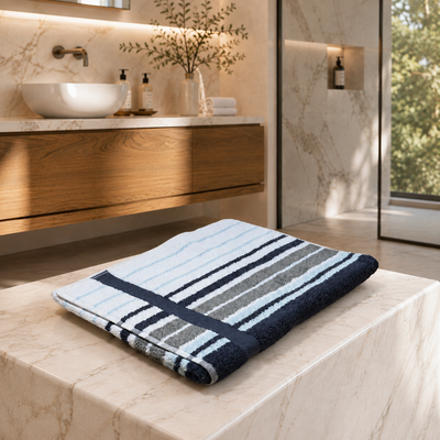 Asciugamano MAXI Cotone Americano Tinto Filo Bagno Moreali Tessile Casa
