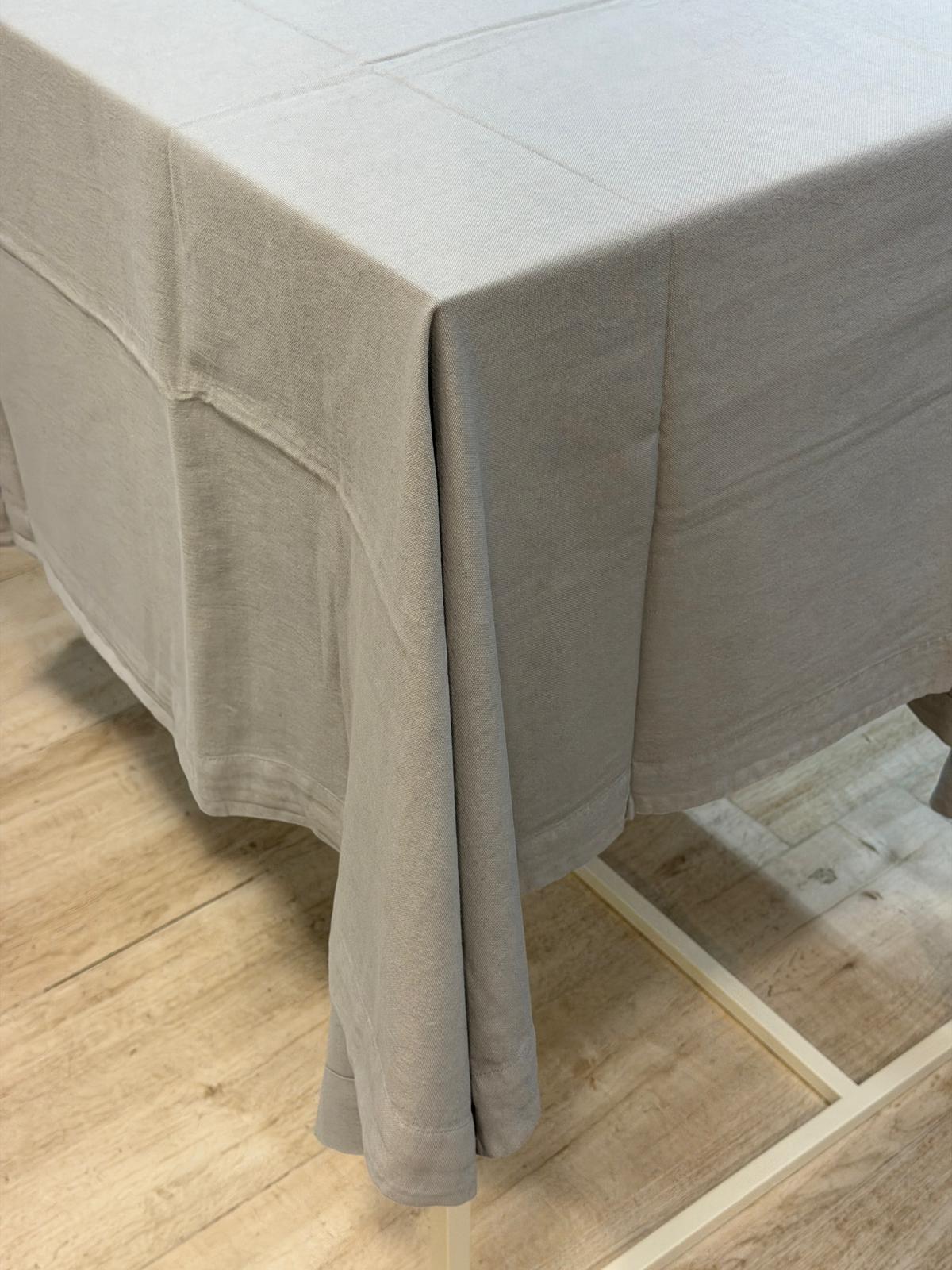 POPUP - Tovaglia Stone Washed PANAMA Cucina Moreali Tessile Casa 140 x 180 Grigio