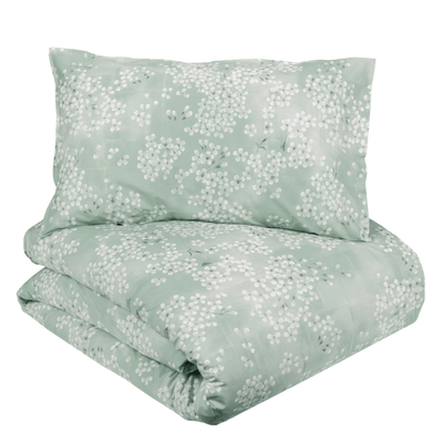 Parure Copripiumino Percalle KIMONO Letto Fazzini Matrimoniale Gray Green